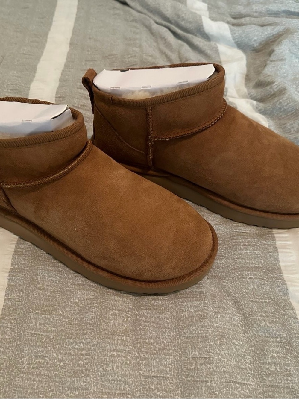 UGG Chestnut Suede Ankle Booties